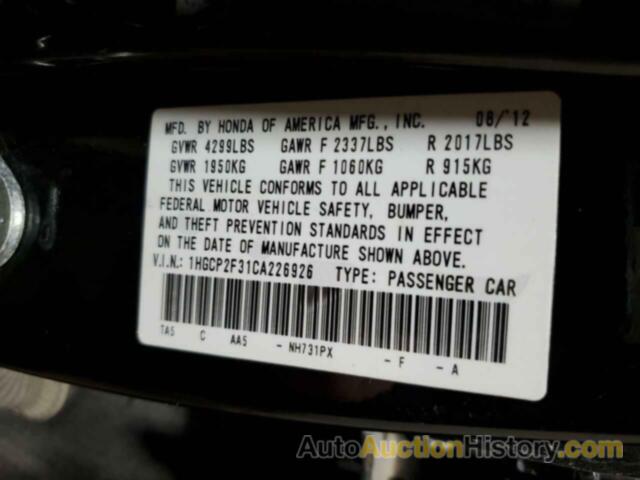 HONDA ACCORD LX, 1HGCP2F31CA226926