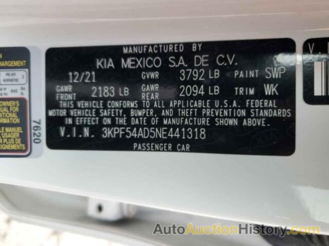 KIA FORTE GT LINE, 3KPF54AD5NE441318