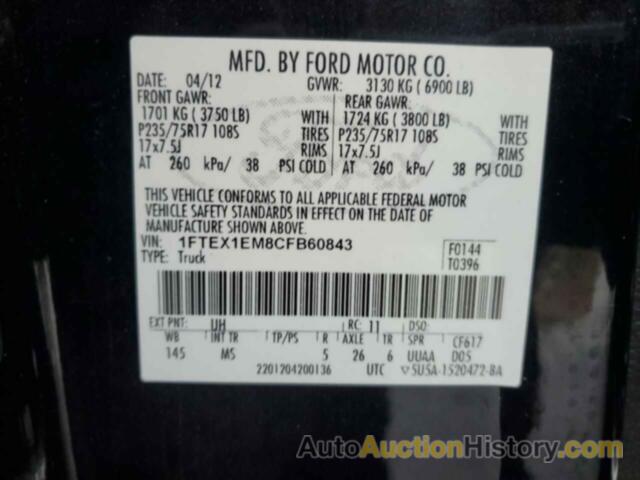 FORD F-150 SUPER CAB, 1FTEX1EM8CFB60843