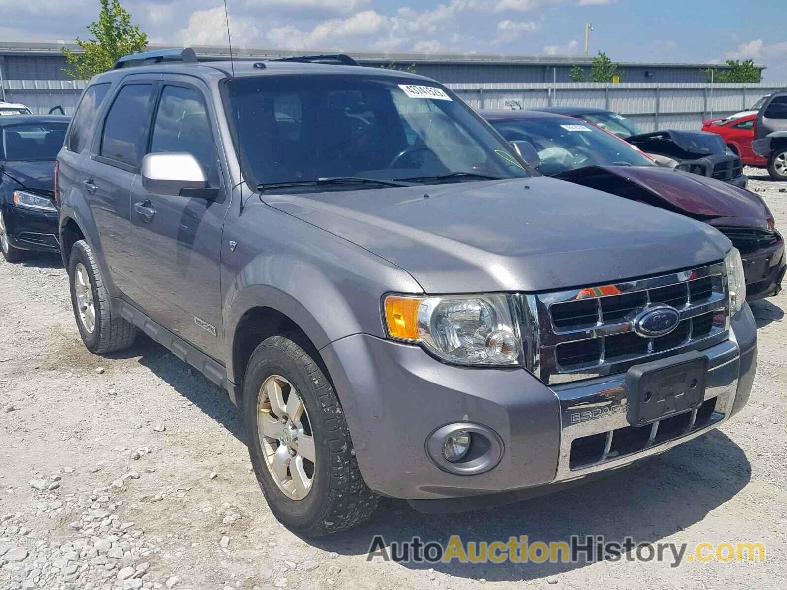 2008 FORD ESCAPE LIMITED, 1FMCU941X8KB43218