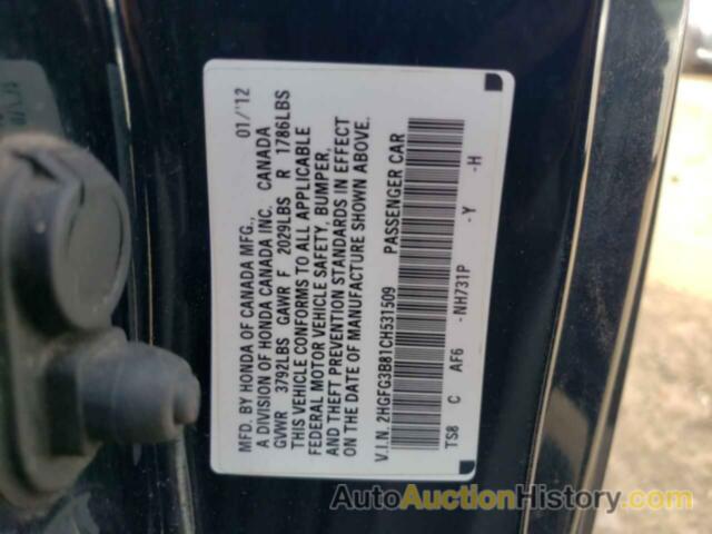 HONDA CIVIC EX, 2HGFG3B81CH531509