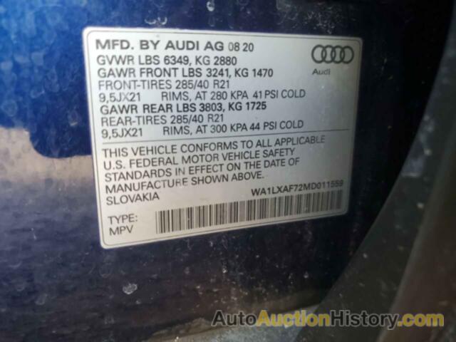 AUDI Q7 PREMIUM PLUS, WA1LXAF72MD011559