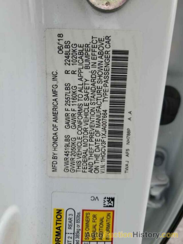 HONDA ACCORD HYBRID, 1HGCV3F1XJA007664