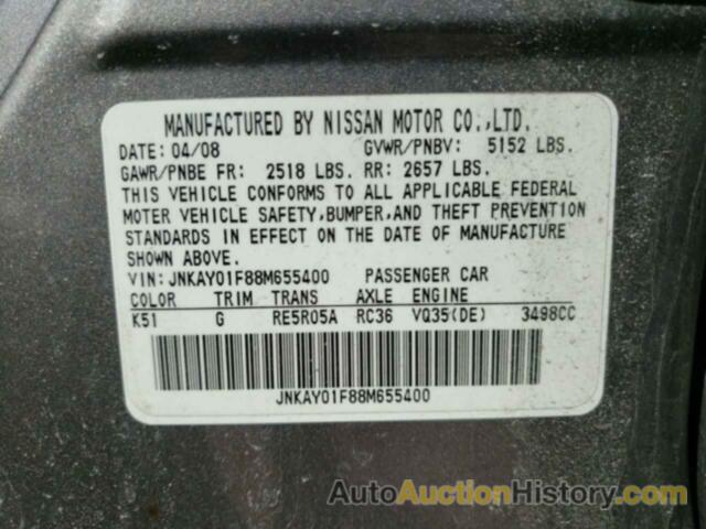 INFINITI M35 BASE, JNKAY01F88M655400