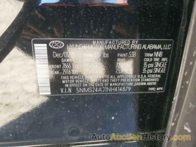 HYUNDAI SANTA FE SEL, 5NMS24AJ1NH414879