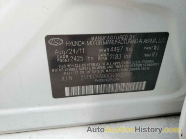 HYUNDAI SONATA SE, 5NPEC4AB0CH362597