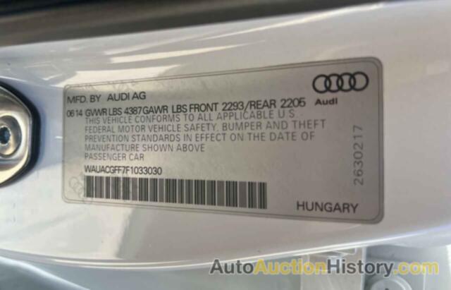 AUDI A3 PREMIUM, WAUACGFF7F1033030