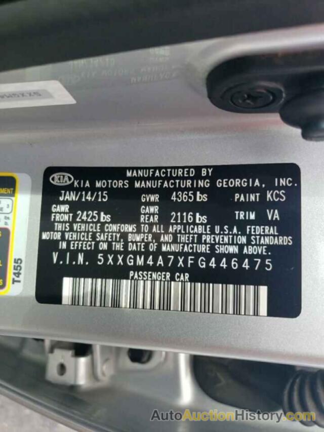 KIA OPTIMA LX, 5XXGM4A7XFG446475