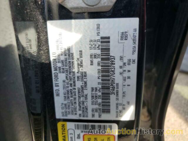 FORD FUSION SE, 3FA6P0H77GR378937