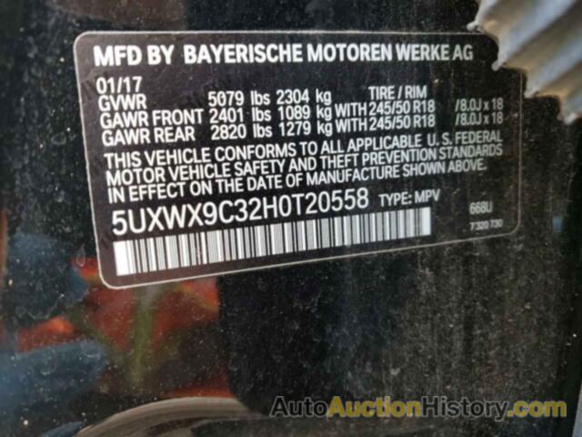 BMW X3 XDRIVE28I, 5UXWX9C32H0T20558