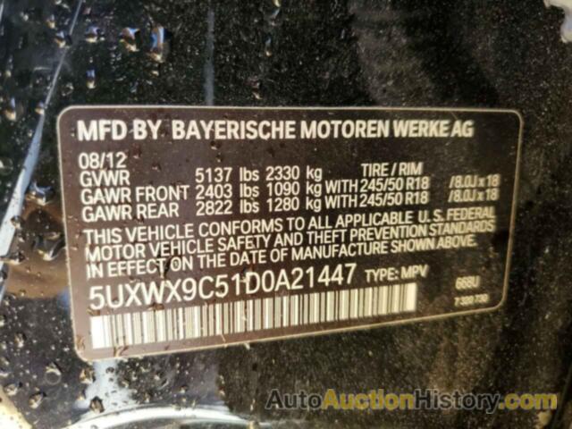 BMW X3 XDRIVE28I, 5UXWX9C51D0A21447