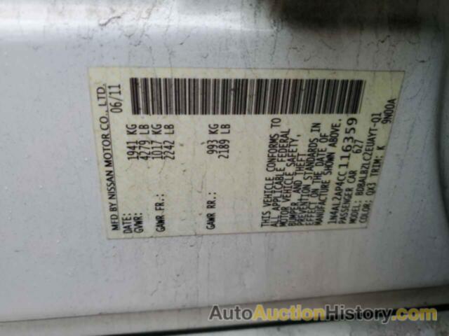 NISSAN ALTIMA BASE, 1N4AL2AP4CC116359