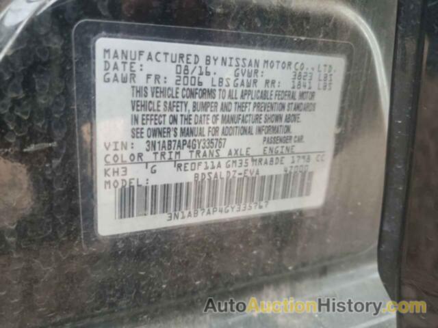 NISSAN SENTRA S, 3N1AB7AP4GY335767