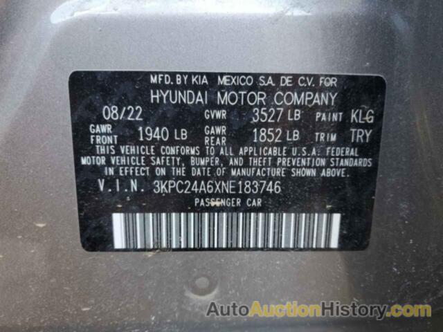 HYUNDAI ACCENT SE, 3KPC24A6XNE183746