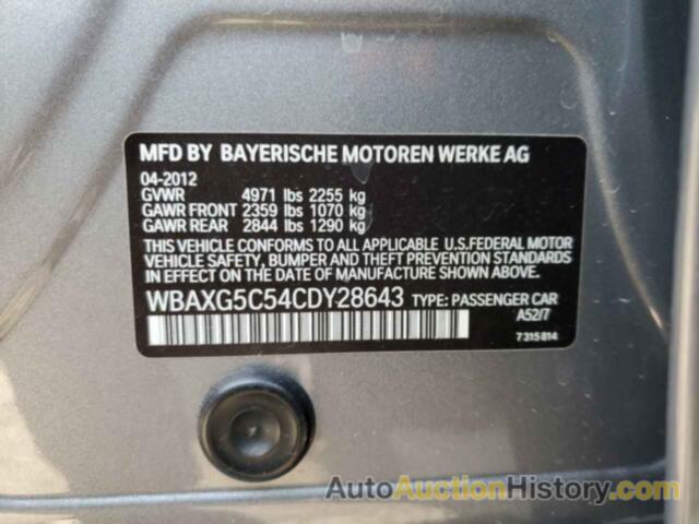 BMW 5 SERIES I, WBAXG5C54CDY28643