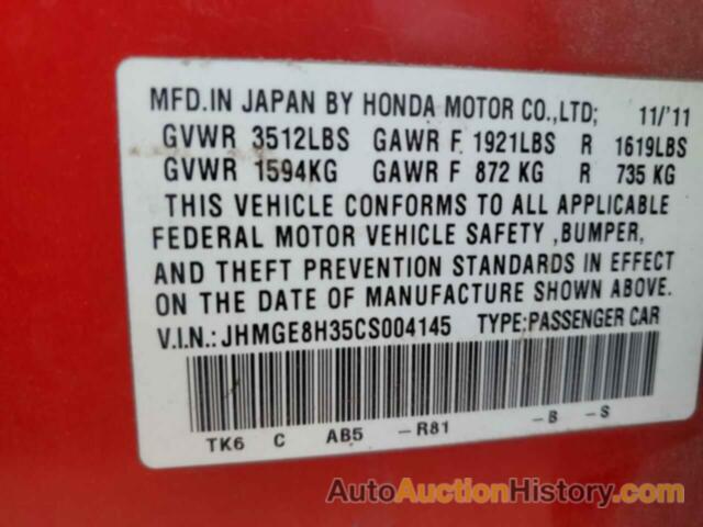 HONDA FIT, JHMGE8H35CS004145