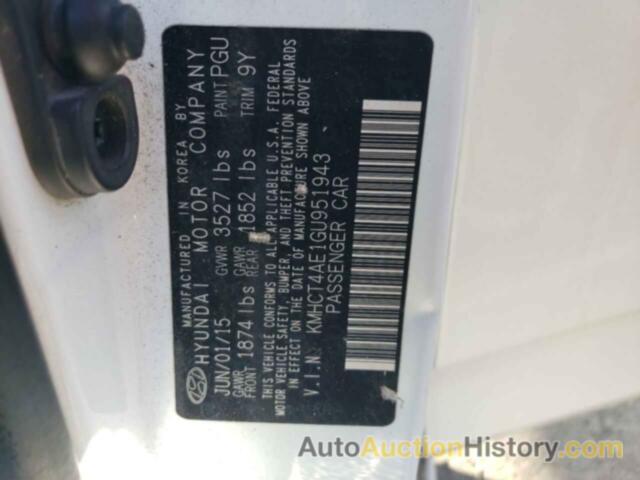 HYUNDAI ACCENT SE, KMHCT4AE1GU951943