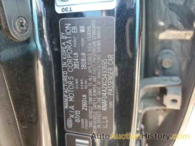 KIA FORTE EX, KNAFU4A2XC5493695