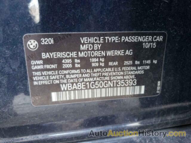 BMW 3 SERIES I, WBA8E1G50GNT35393