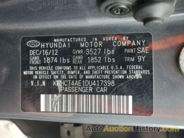 HYUNDAI ACCENT GLS, KMHCT4AE1DU417398