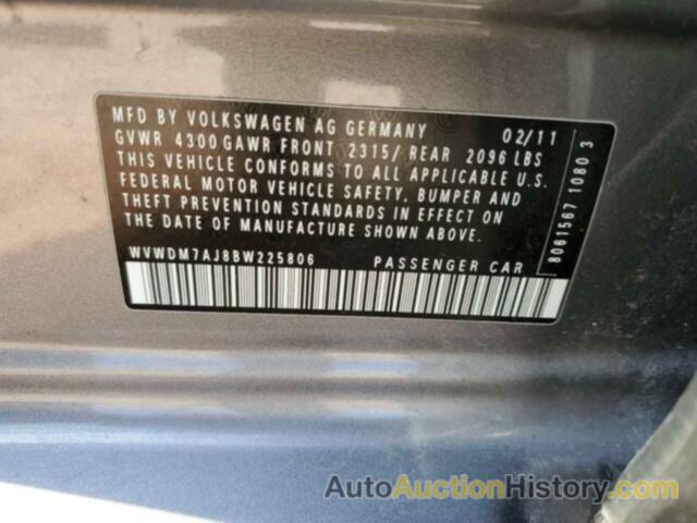 VOLKSWAGEN GOLF, WVWDM7AJ8BW225806