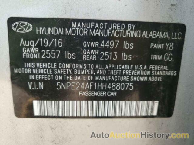 HYUNDAI SONATA SE, 5NPE24AF1HH488075