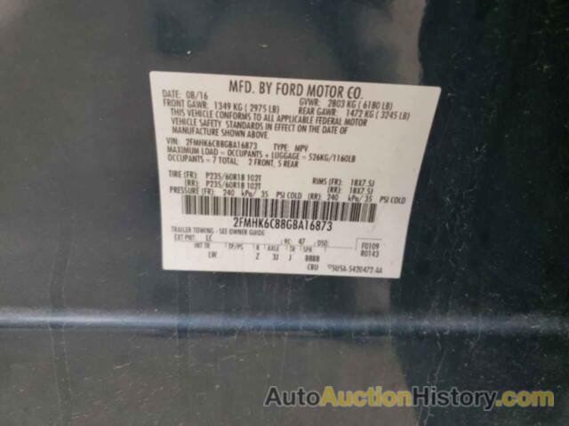 FORD FLEX SEL, 2FMHK6C88GBA16873