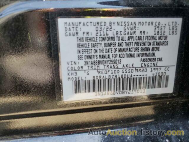 NISSAN SENTRA S, 3N1AB8BV0NY259013