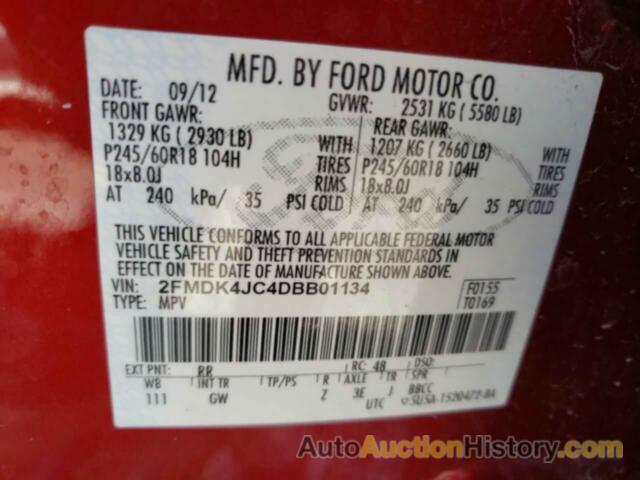 FORD EDGE SEL, 2FMDK4JC4DBB01134