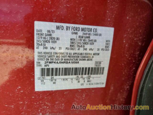 FORD EDGE SEL, 2FMPK4J94RBA18568