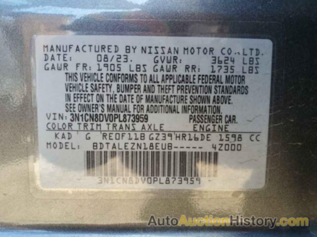 NISSAN VERSA S, 3N1CN8DV0PL873959