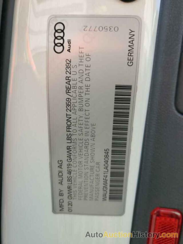 AUDI A4 PREMIUM, WAUGMAF41LA040845