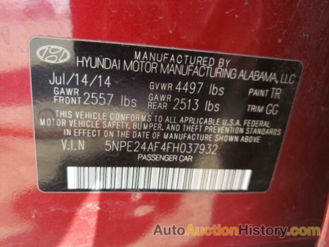 HYUNDAI SONATA SE, 5NPE24AF4FH037932