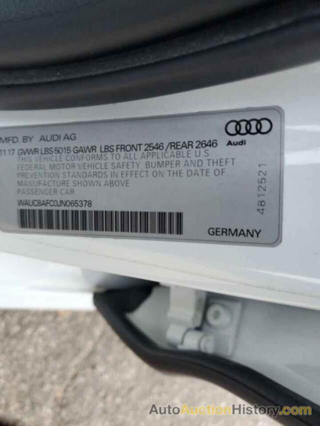 AUDI A6 PREMIUM, WAUC8AFC0JN065378