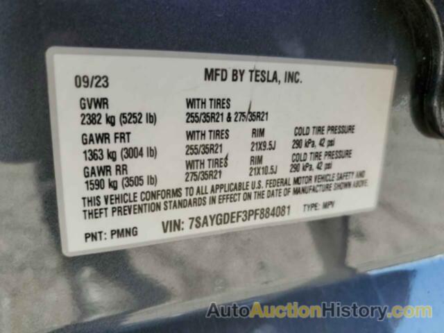 TESLA MODEL Y, 7SAYGDEF3PF884081