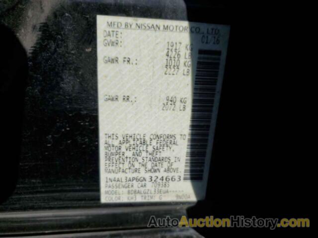 NISSAN ALTIMA 2.5, 1N4AL3AP6GN324663