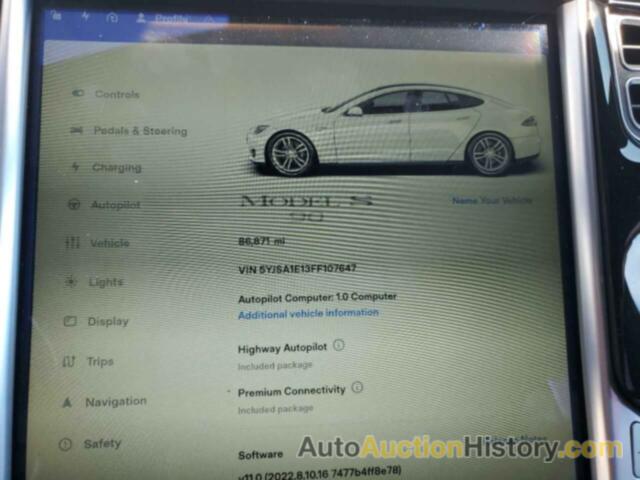 TESLA MODEL S, 5YJSA1E13FF107647