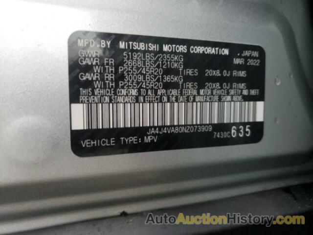 MITSUBISHI OUTLANDER SEL, JA4J4VA80NZ073909