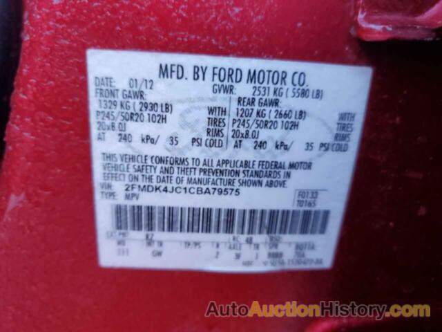 FORD EDGE SEL, 2FMDK4JC1CBA79575