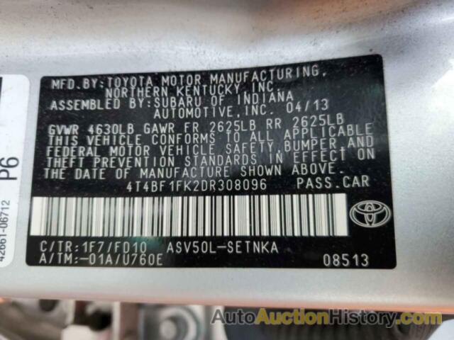 TOYOTA CAMRY L, 4T4BF1FK2DR308096