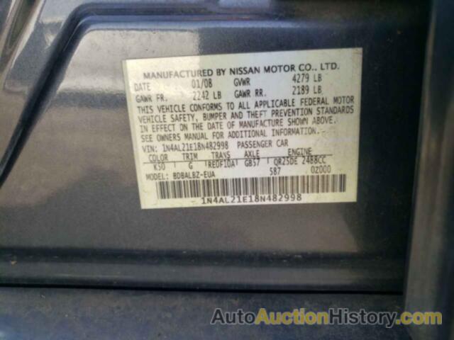 NISSAN ALTIMA 2.5, 1N4AL21E18N482998