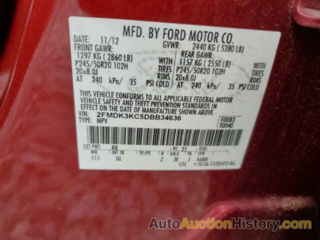 FORD EDGE LIMITED, 2FMDK3KC5DBB34636