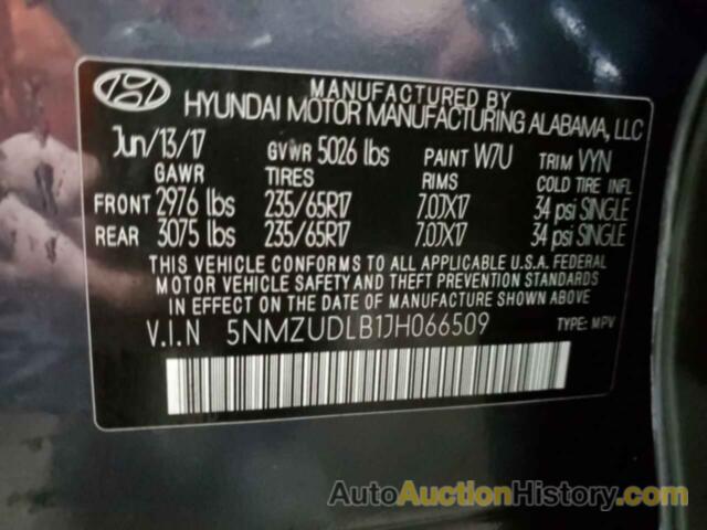 HYUNDAI SANTA FE, 5NMZUDLB1JH066509