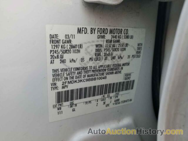 FORD EDGE LIMITED, 2FMDK3KC9BBB10045