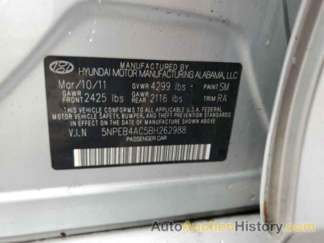 HYUNDAI SONATA GLS, 5NPEB4AC5BH262988