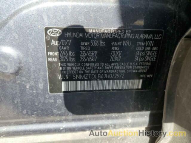 HYUNDAI SANTA FE, 5NMZTDLB6JH072972