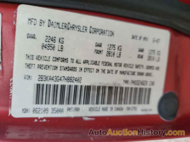 DODGE CHARGER SE, 2B3KA43G47H882402