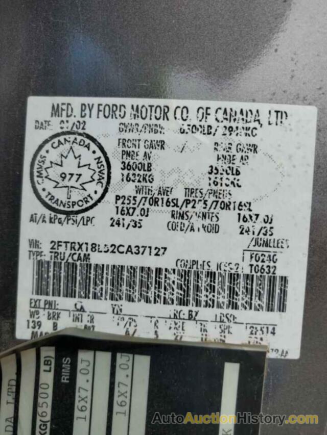 FORD ALL OTHER, 2FTRX18L52CA37127