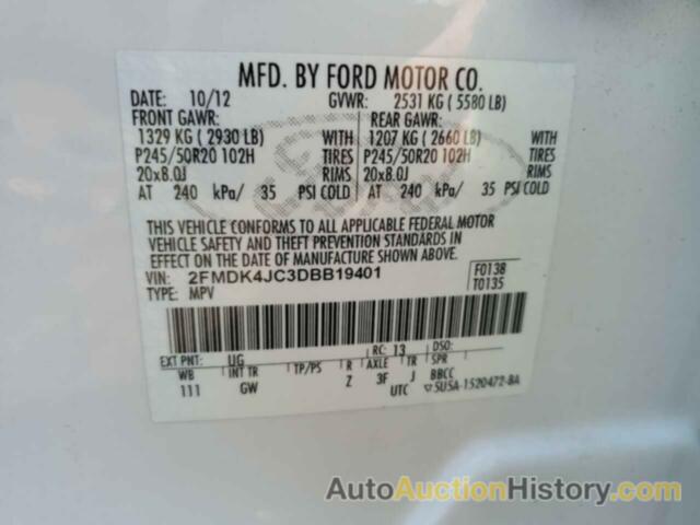 FORD EDGE SEL, 2FMDK4JC3DBB19401