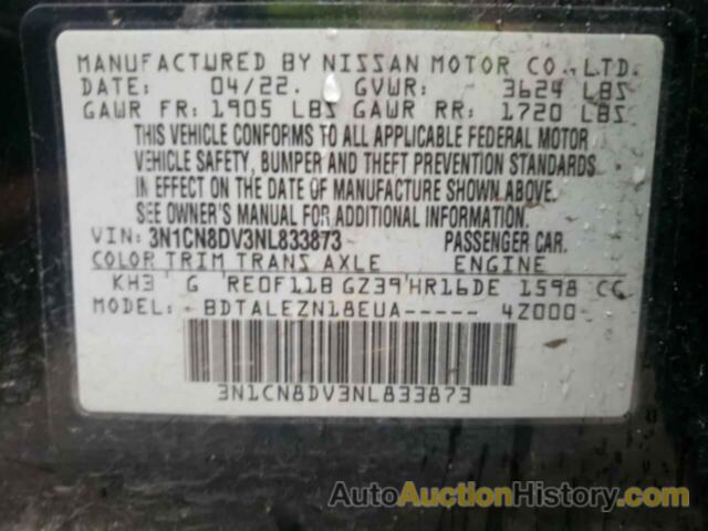 NISSAN VERSA S, 3N1CN8DV3NL833873